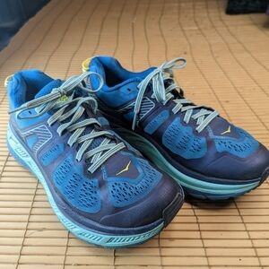 Hoka One One Stinson ATR 5 Women Sz 9 Trail Running Athletic Shoes Sneaker Blue